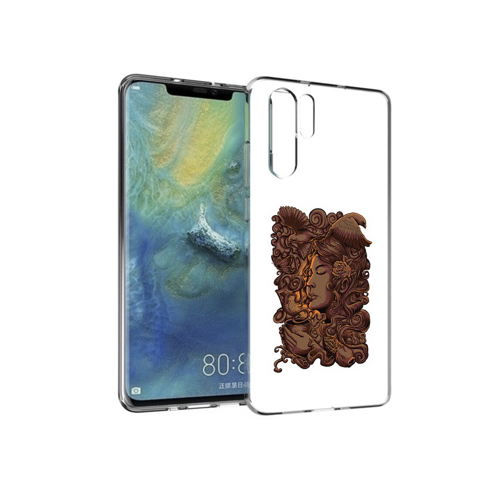 

Чехол MyPads Tocco для Huawei P30 Pro девушка с длинными волосами абстракция, Прозрачный, Tocco