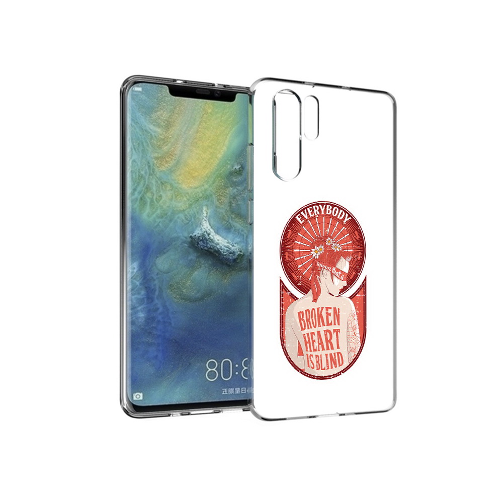 

Чехол MyPads Tocco для Huawei P30 Pro девушка разбитое сердце, Прозрачный, Tocco