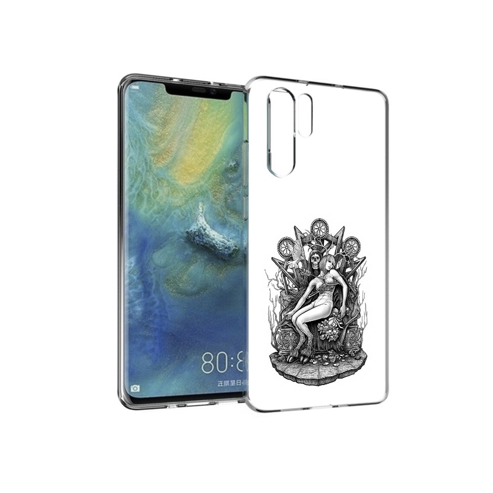 Чехол MyPads Tocco для Huawei P30 Pro девушка на троне