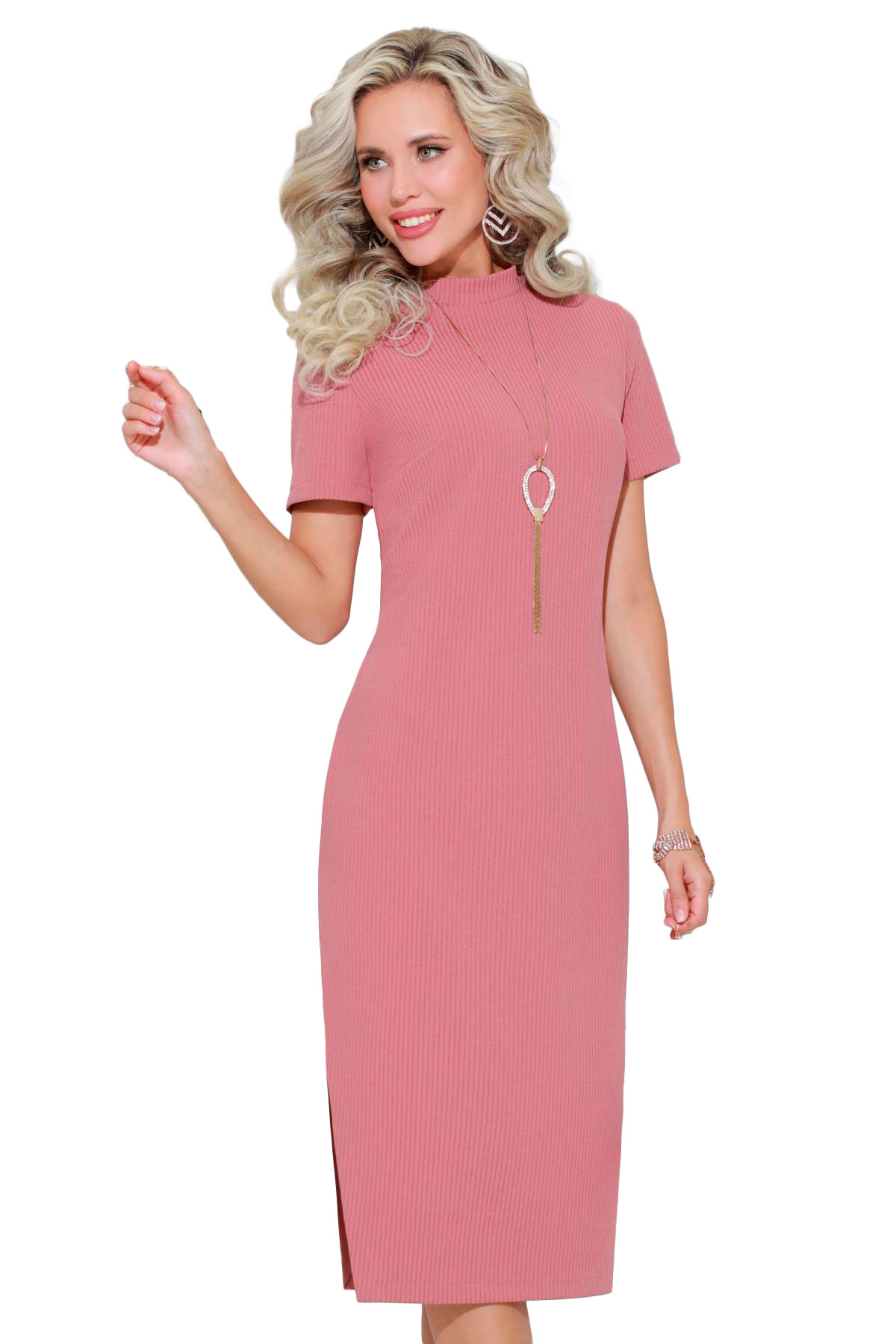 

Платье женское DSTrend Романтика в городе розовое 46 RU, Розовый, Романтика в городе