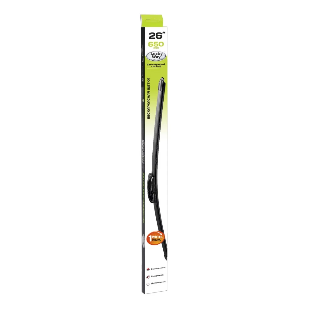 фото Щётка стеклоочистителя бескаркасная azard lucky way 650 мм, щет00164 щет00164