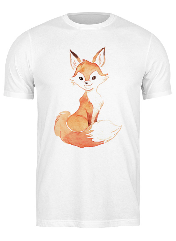 

Футболка мужская Printio Fox here белая S, Белый, Fox here