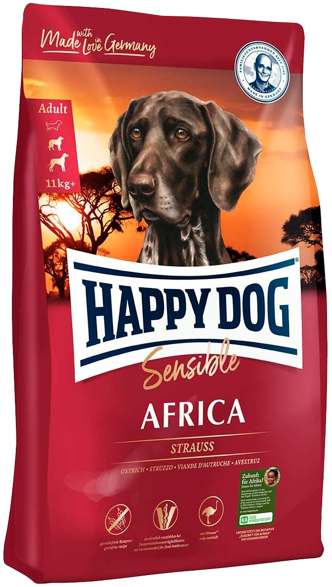 

HAPPY DOG HAPPY DOG SUPREME AFRICA SENSIBLE NUTRITION для взрослых собак всех пород при ал