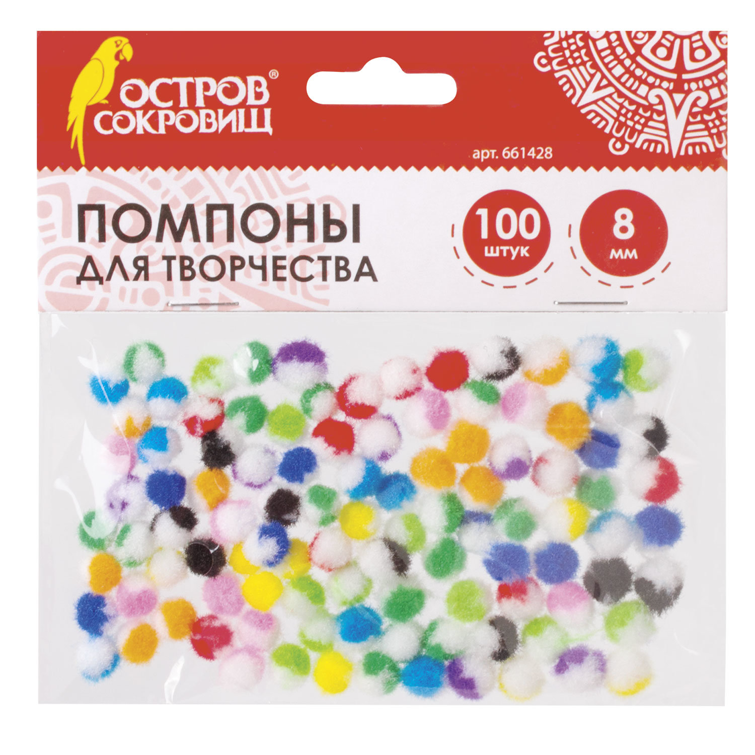 

Набор из 12 шт, Помпоны для творчества (661428), Разноцветный