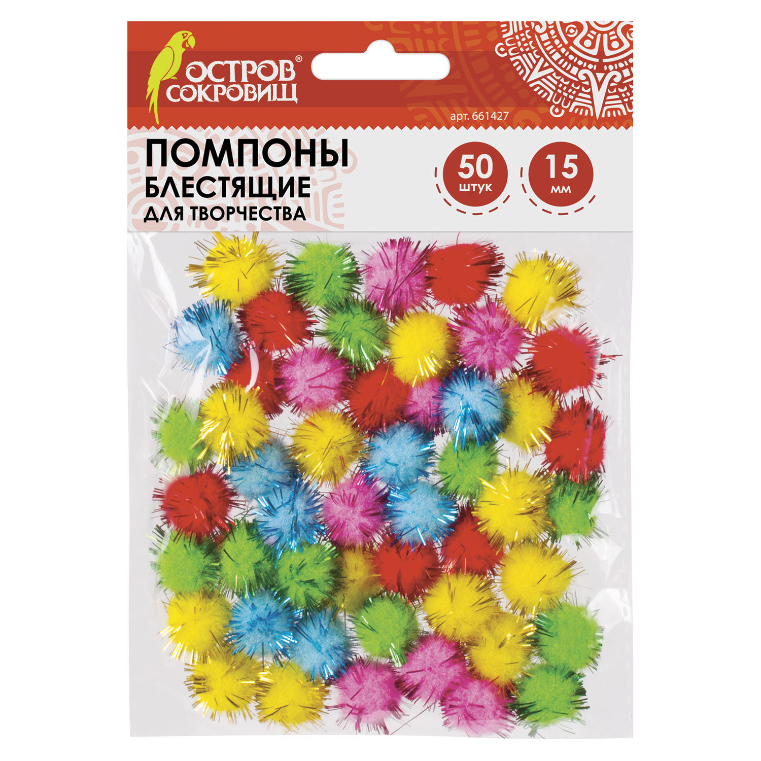 

Набор из 12 шт, Помпоны для творчества (661427), Разноцветный