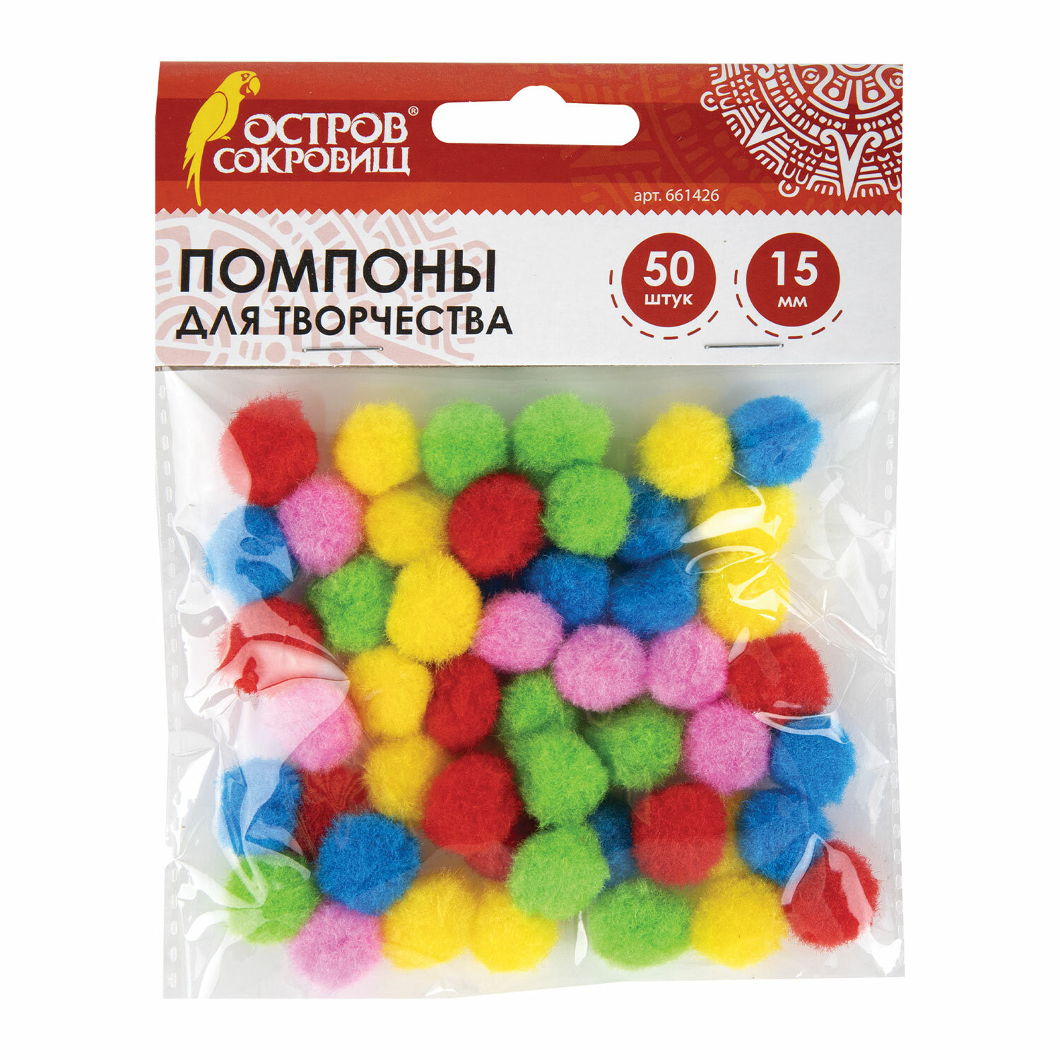 

Набор из 12 шт, Помпоны для творчества (661426), Разноцветный