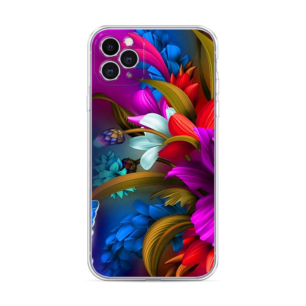 

Чехол для Apple iPhone 11 Pro Max "Фантастические цветы", Фиолетовый;красный;синий, 12250-2