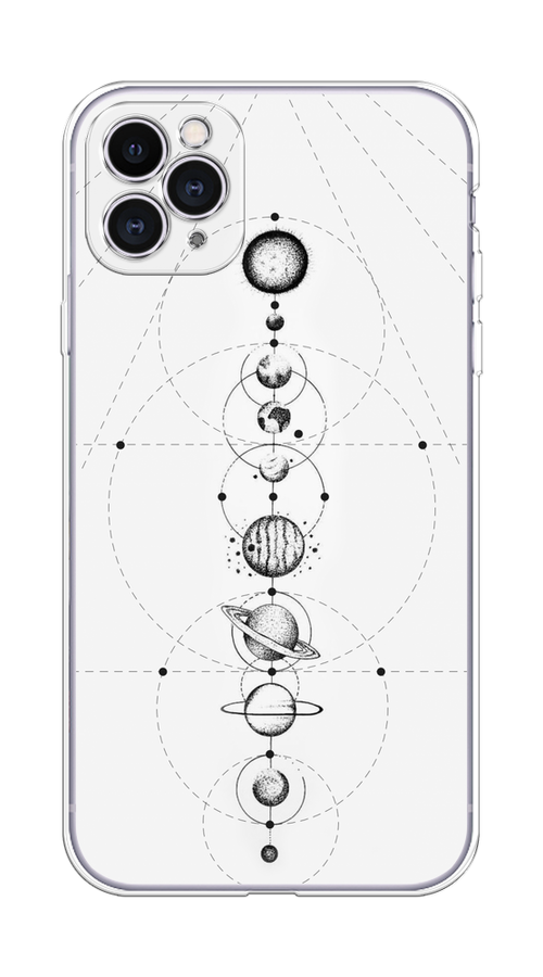 

Чехол на Apple iPhone 11 Pro Max "Парад планет", Серый, 12250-2