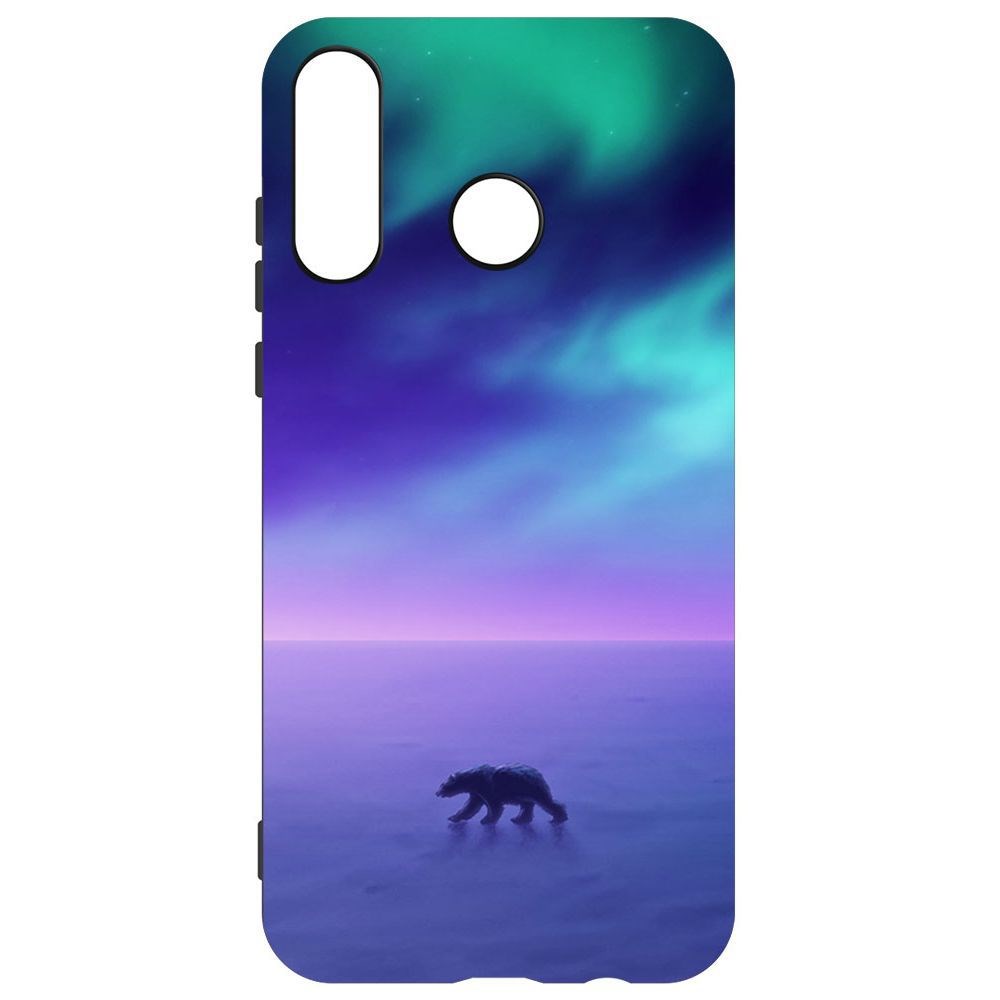 

Чехол-накладка Krutoff Софт Кейс Северное Сияние для Honor 20E черный