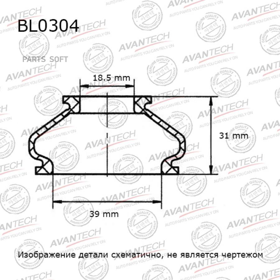 

Пыльник детали подвески AVANTECH bl0304