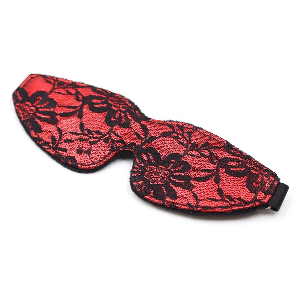 Маска KISSEXPO дизайнерская кружевная красная