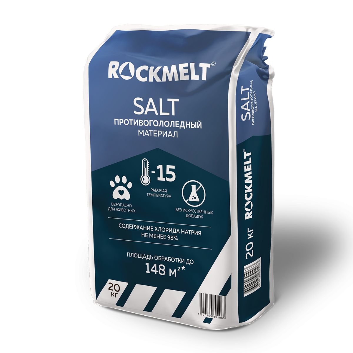 Антигололед Rockmelt Salt, 20 кг