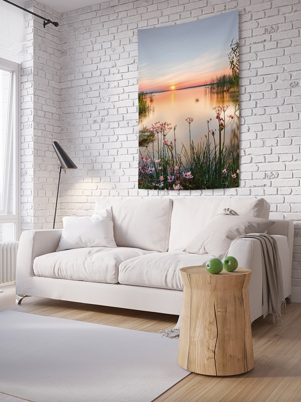 

Вертикальное фотопанно на стену JoyArty Рассвет у реки 150x200 см, Рассвет у реки