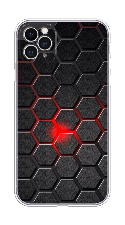 

Чехол на Apple iPhone 11 Pro Max "Соты красные", Красный;черный;серый, 12250-3