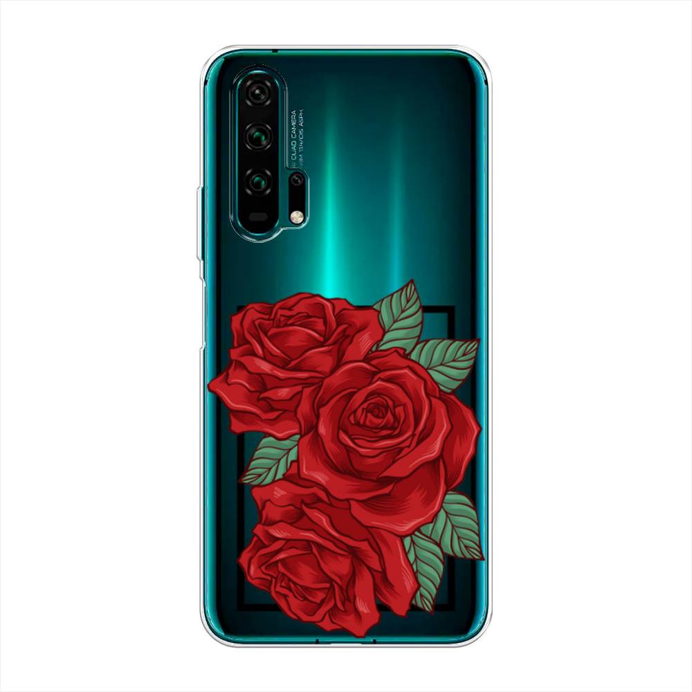 

Чехол для Honor 20 Pro "Три алые розы", Красный, 69350-2