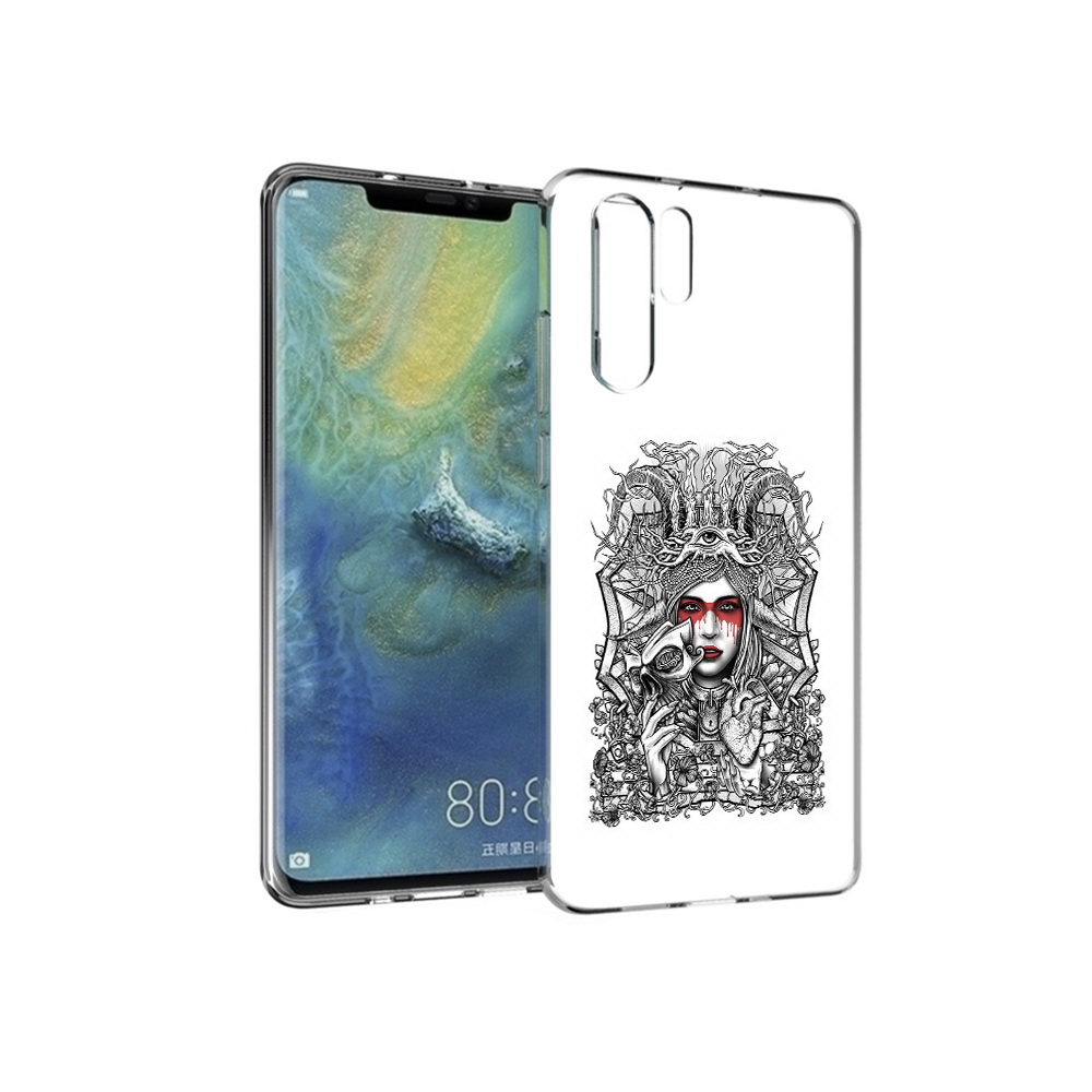 

Чехол MyPads Tocco для Huawei P30 Pro грусная девушка, Прозрачный, Tocco