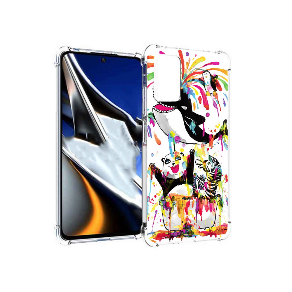 

Чехол MyPads Tocco для Xiaomi Poco X4 Pro 5G Хиппи кит, Прозрачный, Tocco