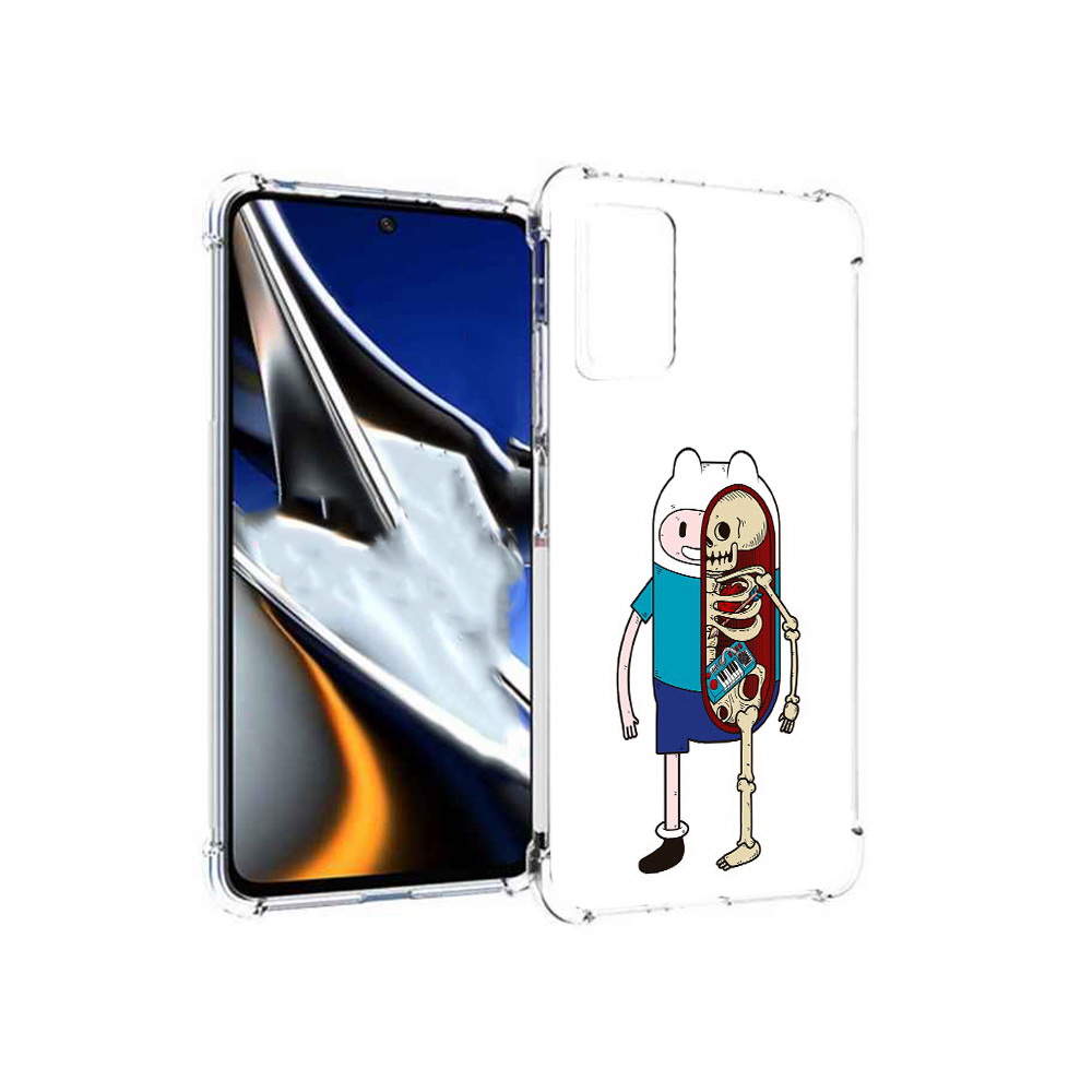 

Чехол MyPads Tocco для Xiaomi Poco X4 Pro 5G Финн скелет, Прозрачный, Tocco