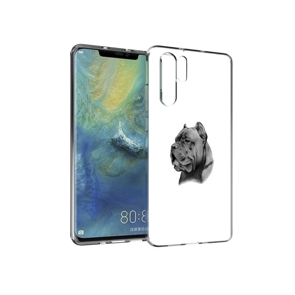 

Чехол MyPads Tocco для Huawei P30 Pro грозный бульдог, Прозрачный, Tocco