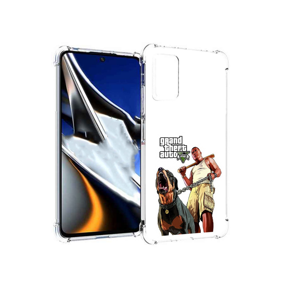 

Чехол MyPads Tocco для Xiaomi Poco X4 Pro 5G GTA грозная собака, Прозрачный, Tocco