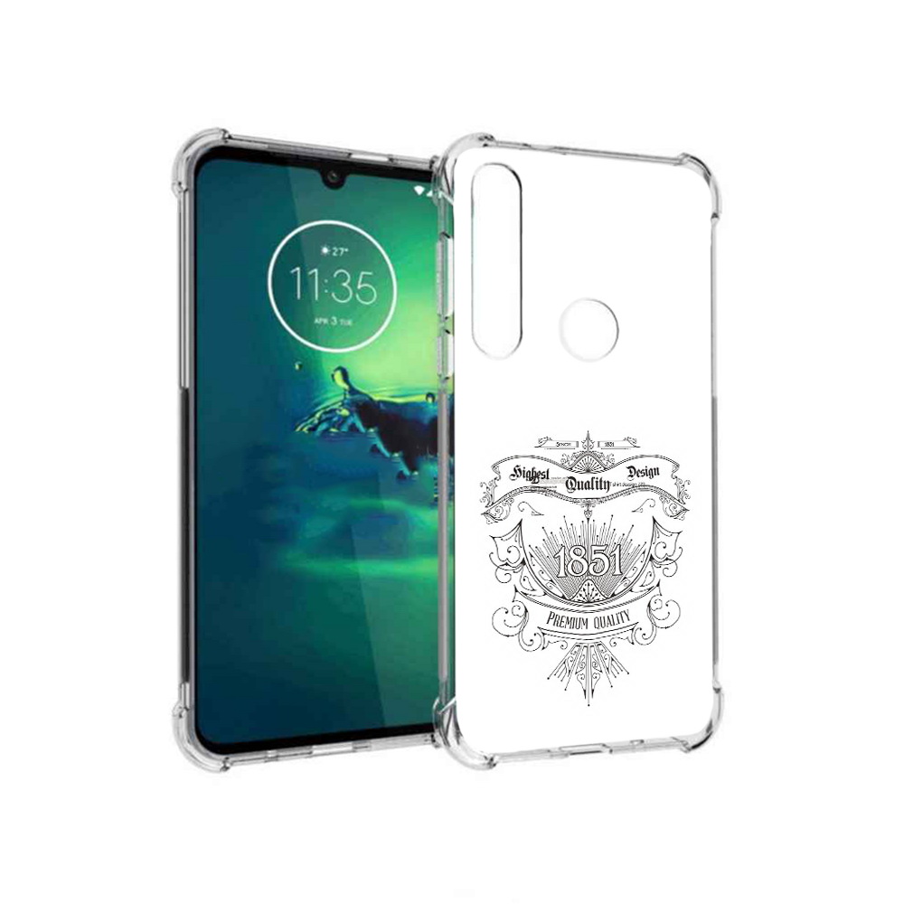 

Чехол MyPads Tocco для Motorola Moto G8 Plus логотип 1851 год (PT227062.344.444), Прозрачный, Tocco