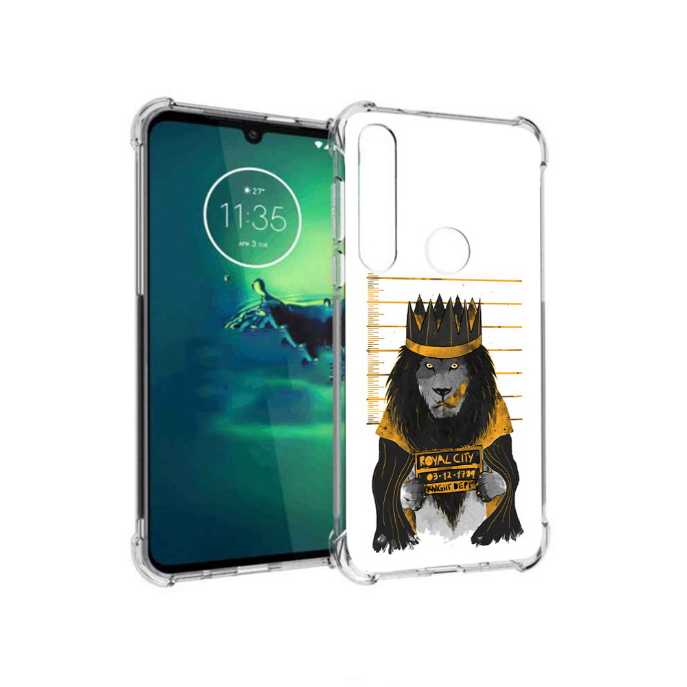 

Чехол MyPads Tocco для Motorola Moto G8 Plus лев в законе (PT227062.344.435), Прозрачный, Tocco
