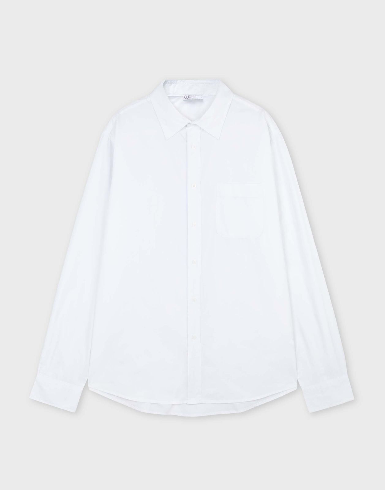 

Рубашка мужская Gloria Jeans BWT001791 белый XXL/182, BWT001791