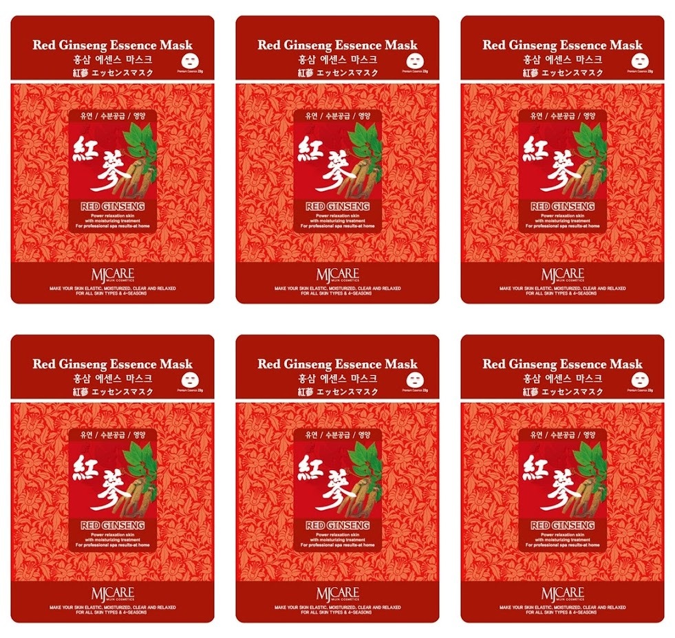 

Маска тканевая для лица Mijin Red Ginseng 23 гр 6 шт, 8809220801662