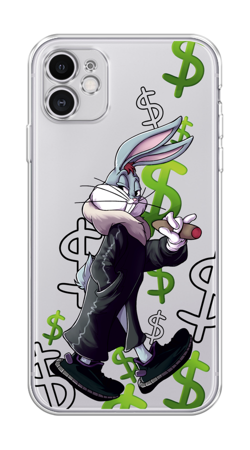 

Чехол на Apple iPhone 11 "Rich Bugs Bunny", Зеленый;черный;голубой, 12150-6