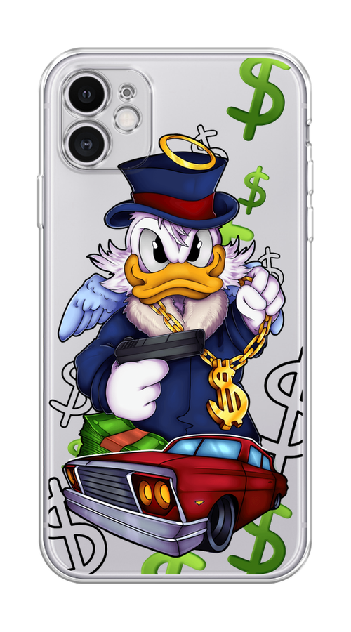 

Чехол на Apple iPhone 11 "Scrooge McDuck with a Gold Chain", Красный;синий;белый, 12150-6