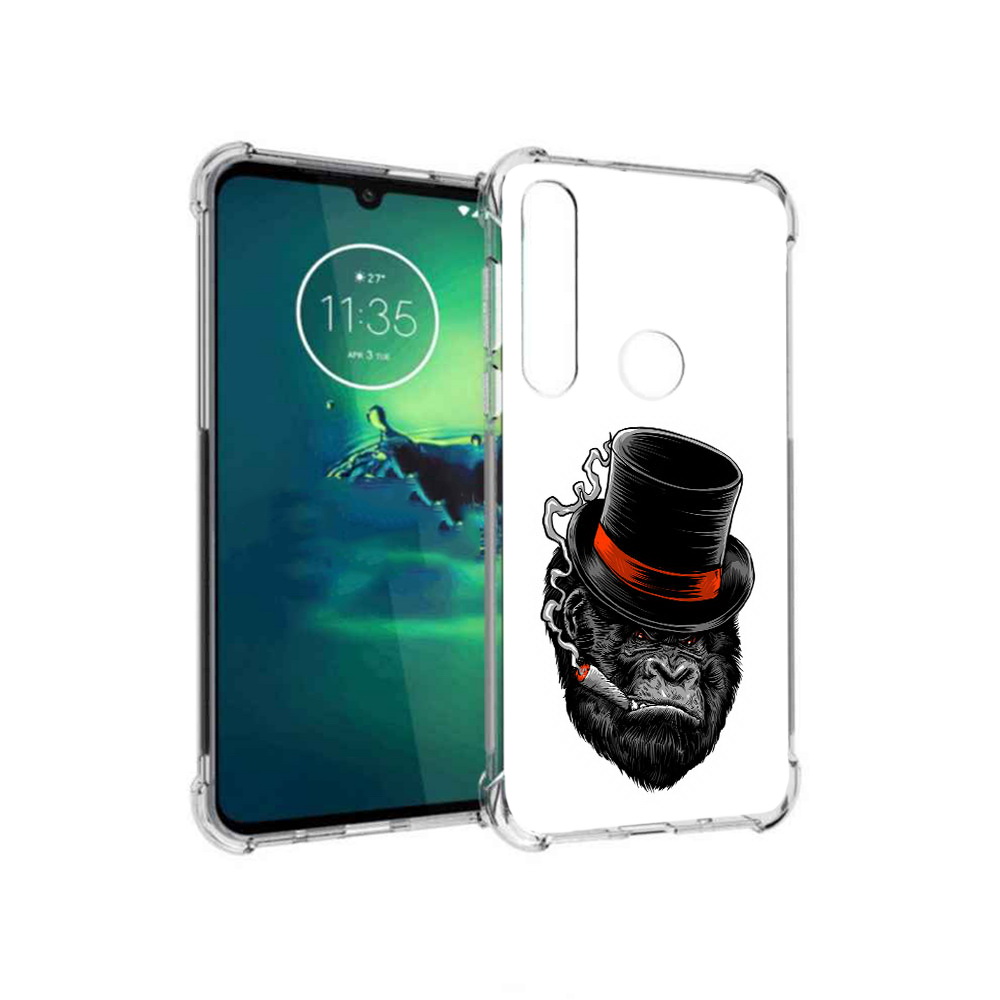 

Чехол MyPads Tocco для Motorola Moto G8 Plus дизайнерская горилла (PT227062.344.431), Прозрачный, Tocco