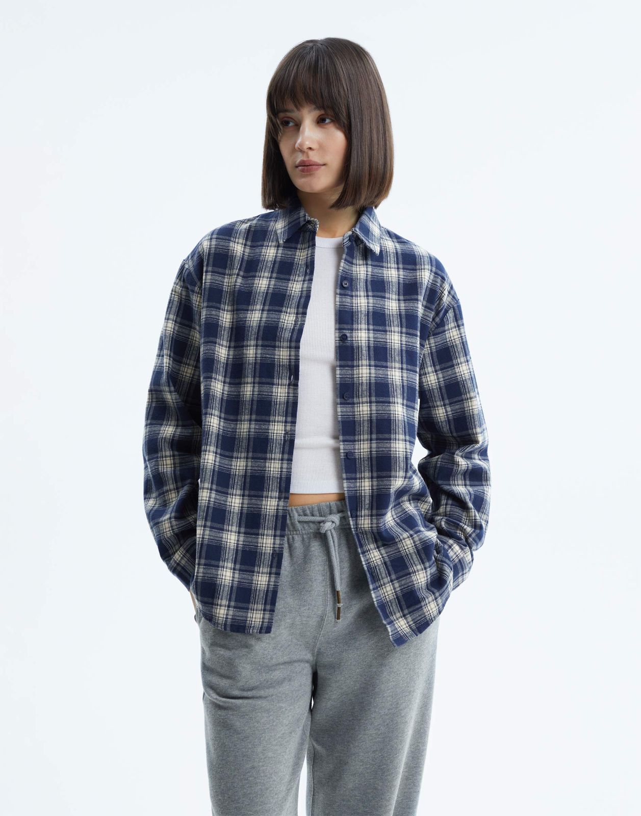 

Рубашка женская Gloria Jeans GWT004485 синий/разноцветный S/170, GWT004485