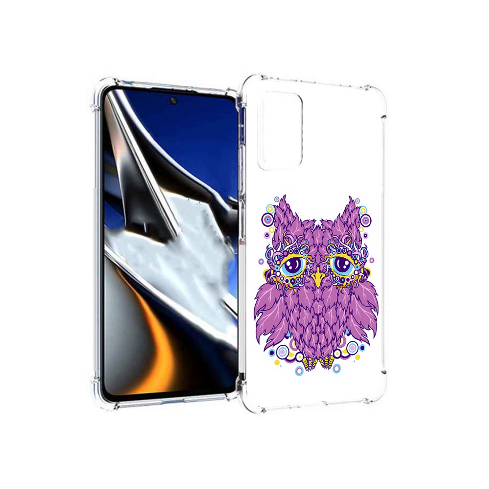 

Чехол MyPads Tocco для Xiaomi Poco X4 Pro 5G Розовая сова, Прозрачный, Tocco