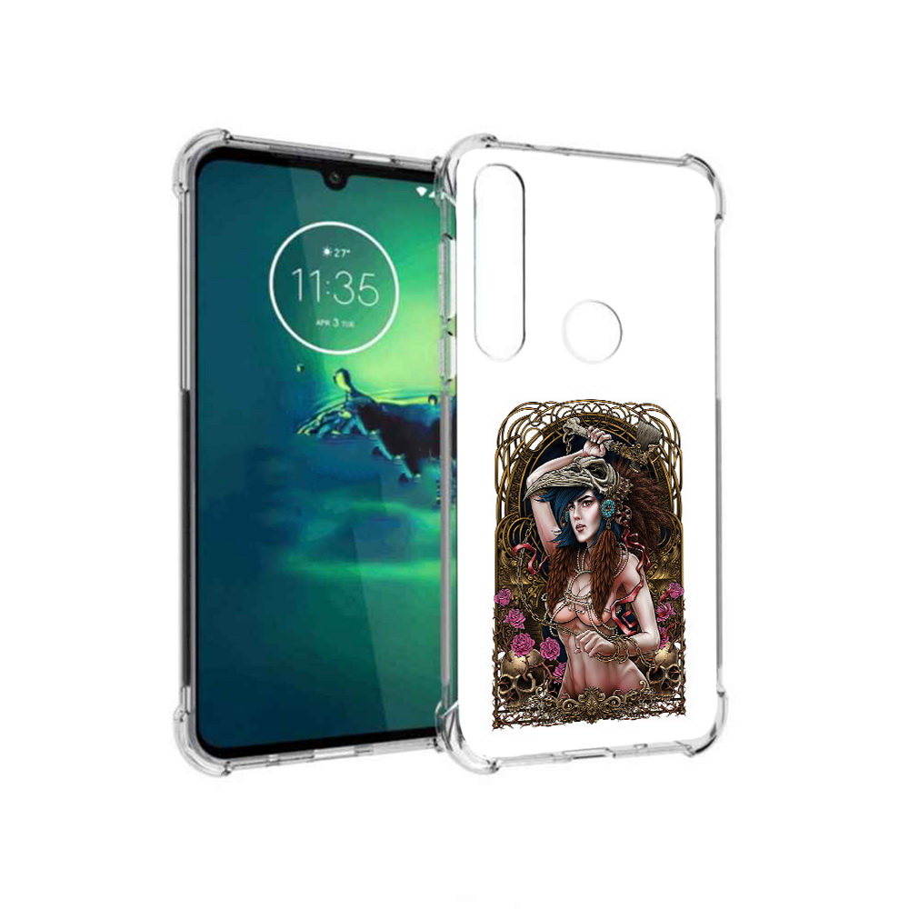 

Чехол MyPads Tocco для Motorola Moto G8 Plus красивая девушка рисунок (PT227062.344.407), Прозрачный, Tocco