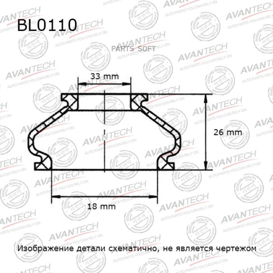 Пыльник детали подвески AVANTECH bl0110