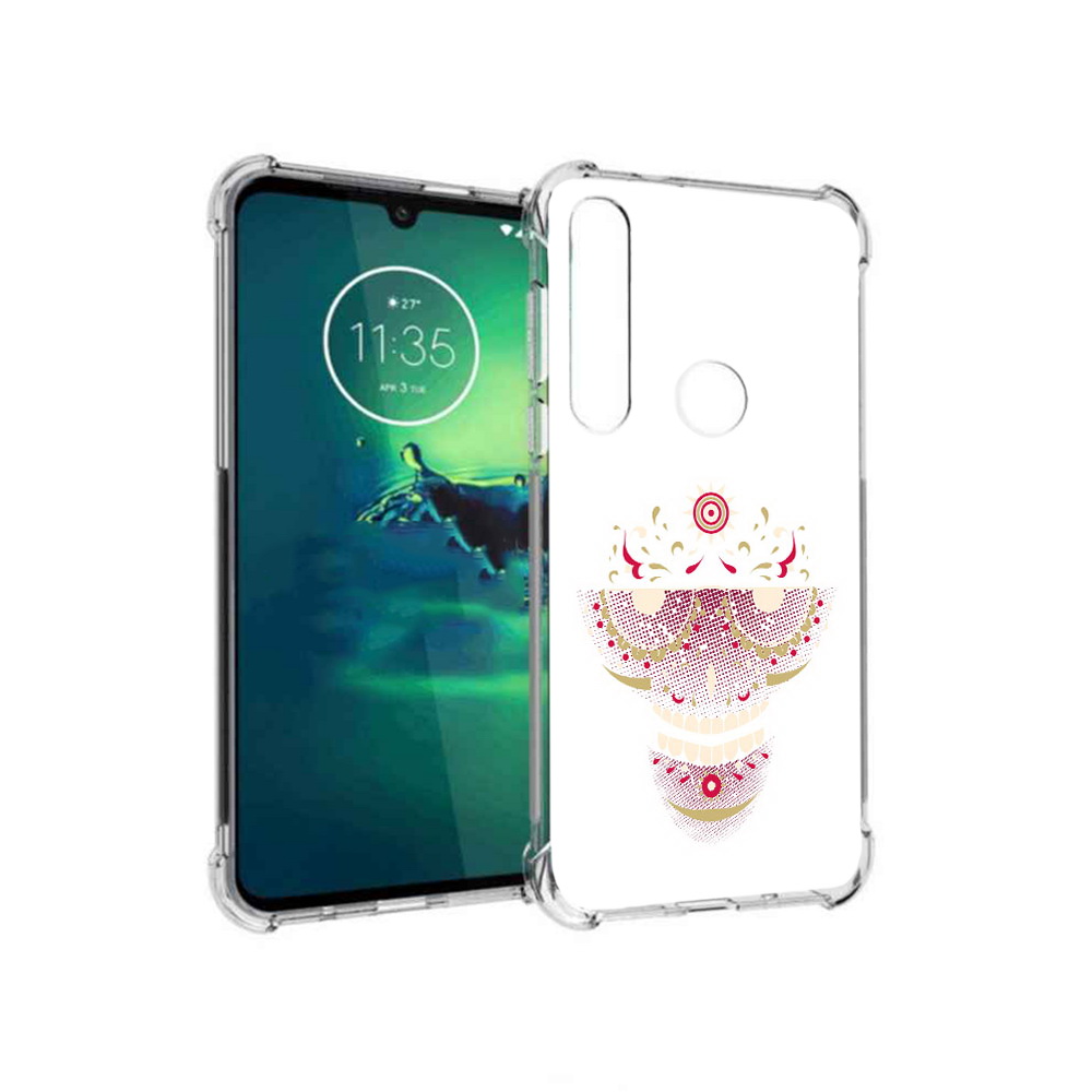 Чехол MyPads Tocco для Motorola Moto G8 Plus карнавальный скелет абстракция