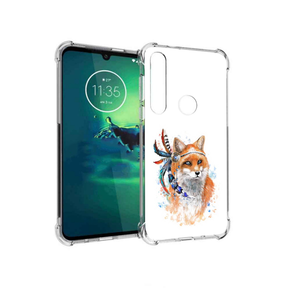 

Чехол MyPads Tocco для Motorola Moto G8 Plus инду лиса (PT227062.344.377), Прозрачный, Tocco