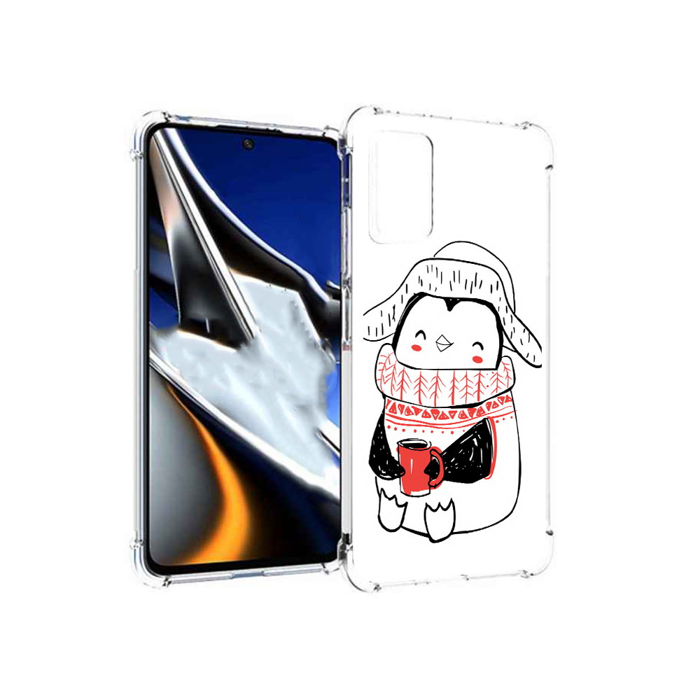 

Чехол MyPads Tocco для Xiaomi Poco X4 Pro 5G Милый пингвин, Прозрачный, Tocco