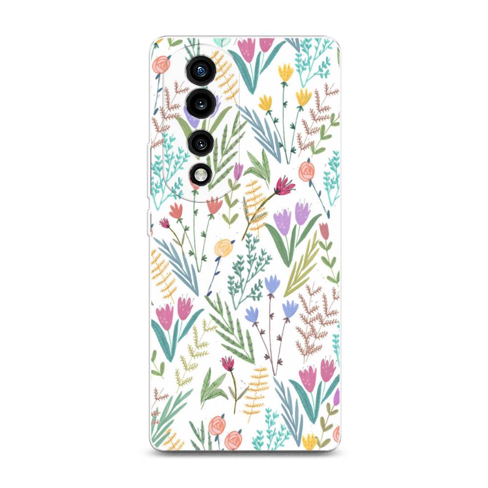 

Силиконовый чехол "Полевые цветы рисунок" на Honor 70 Pro, 6108350-8