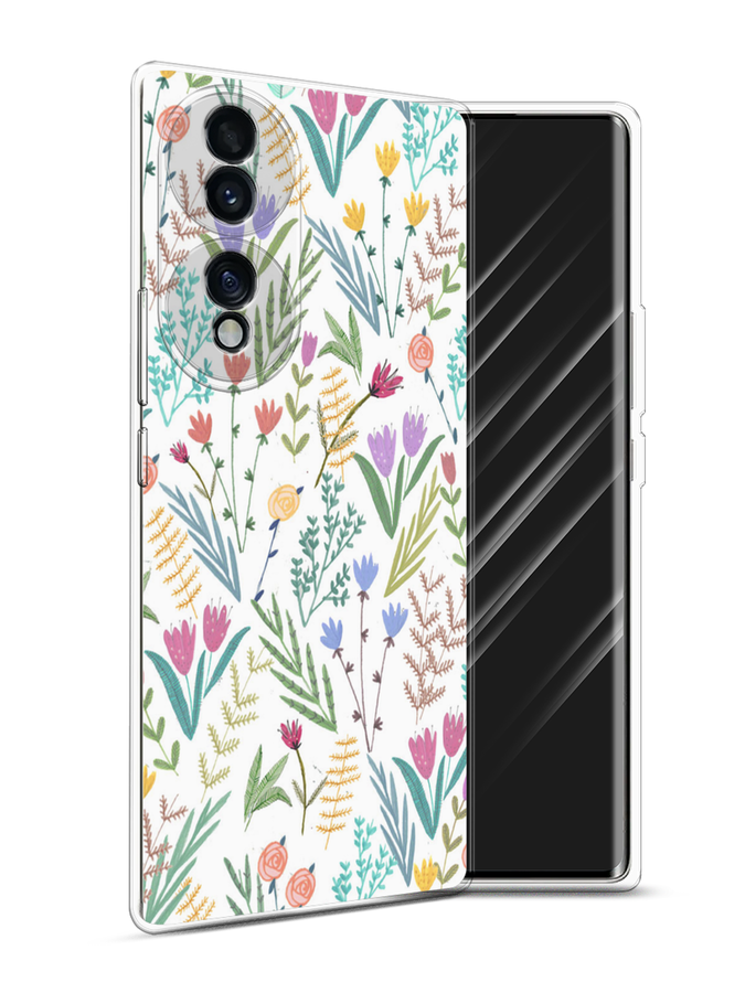 

Чехол Awog на Honor 70 "Полевые цветы рисунок", Разноцветный, 6108250-8