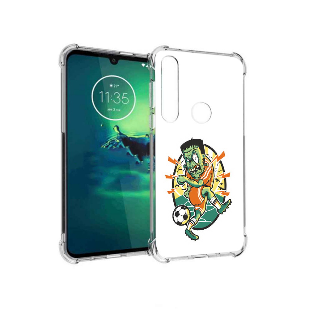 

Чехол MyPads Tocco для Motorola Moto G8 Plus зомби футболист (PT227062.344.368), Прозрачный, Tocco