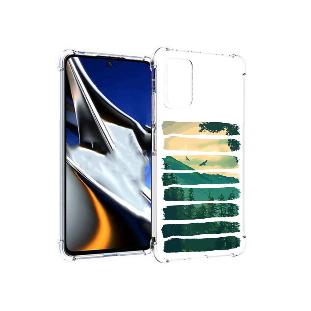 

Чехол MyPads Tocco для Xiaomi Poco X4 Pro 5G Лесная чаща, Прозрачный, Tocco