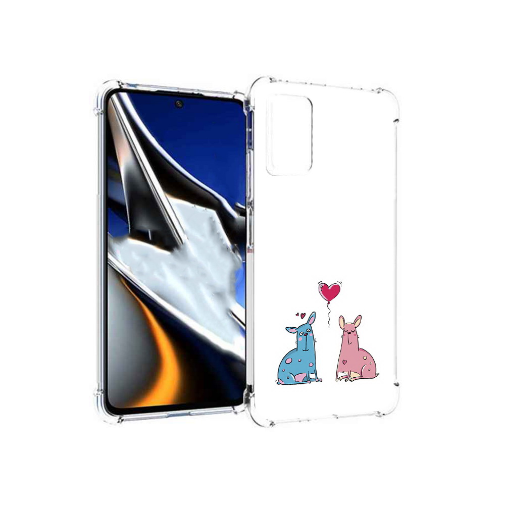 

Чехол MyPads Tocco для Xiaomi Poco X4 Pro 5G Лама любовь, Прозрачный, Tocco