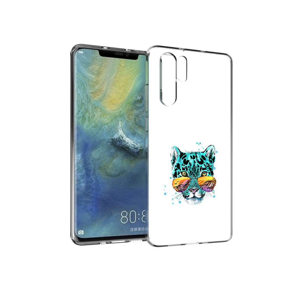 

Чехол MyPads Tocco для Huawei P30 Pro голубой лео, Прозрачный, Tocco