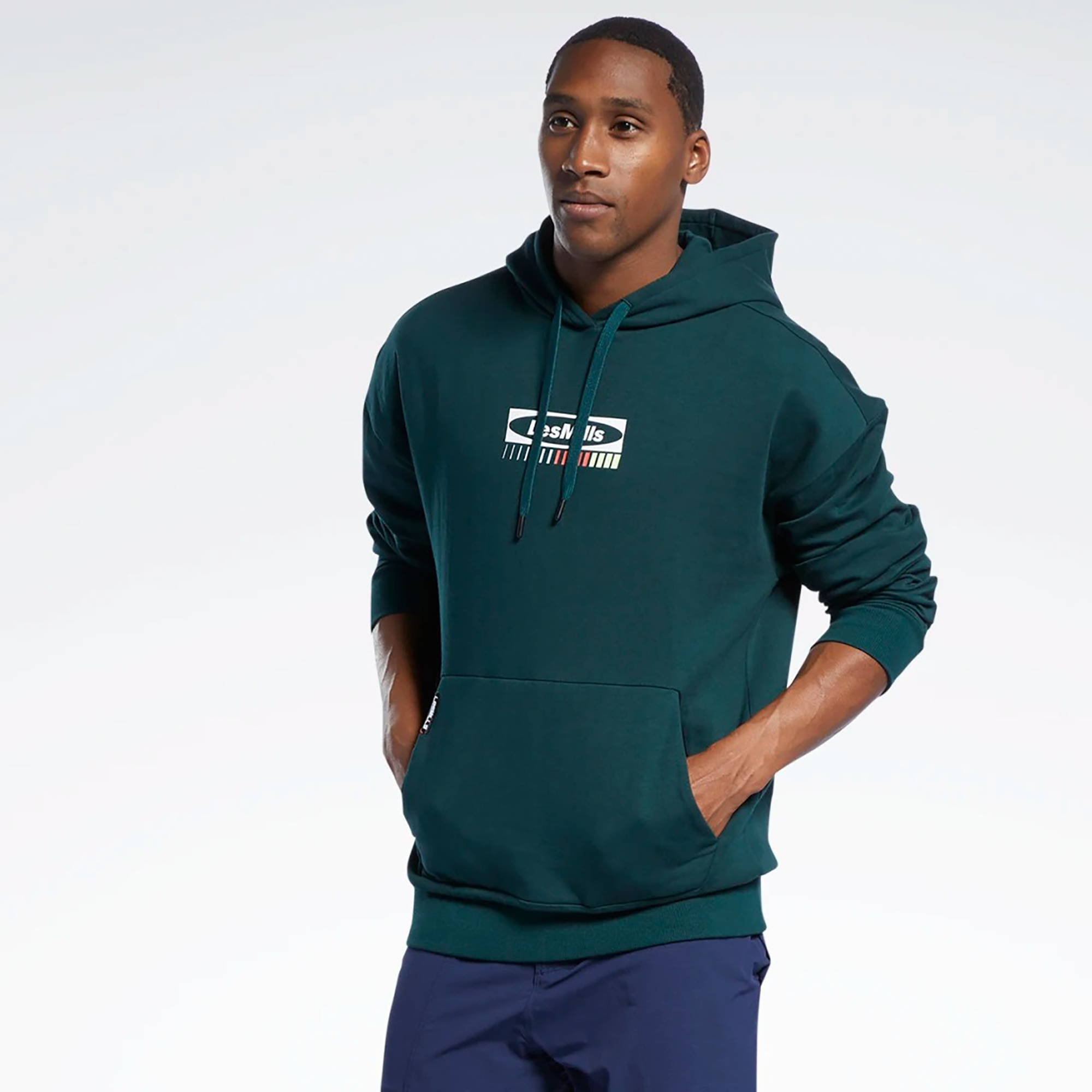 

Худи мужское Reebok Les Mills DreamBlend Cotton Hoody зеленое M, Les Mills DreamBlend Cotton Hoody