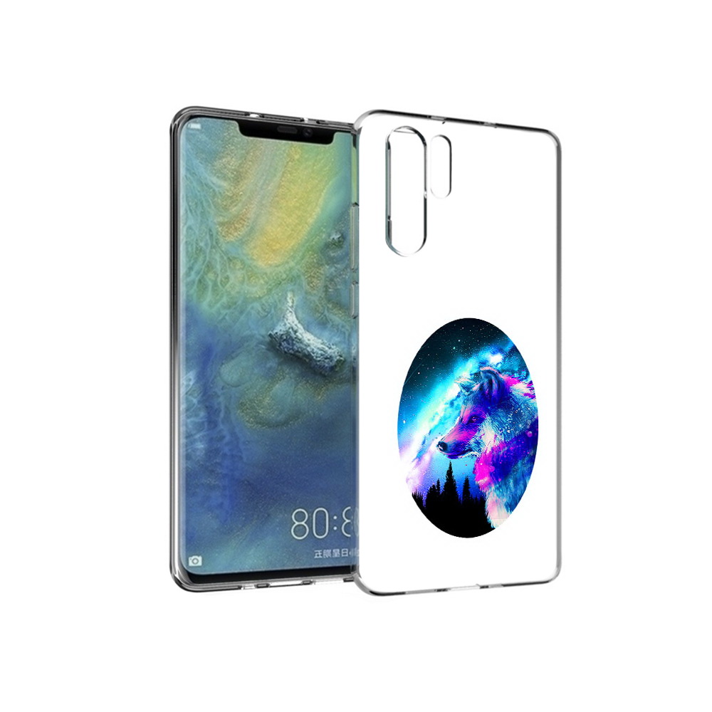 

Чехол MyPads Tocco для Huawei P30 Pro голубой волк, Прозрачный, Tocco