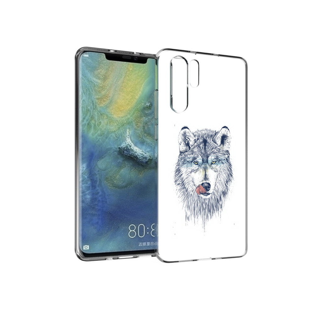 

Чехол MyPads Tocco для Huawei P30 Pro голодгый волк, Прозрачный, Tocco