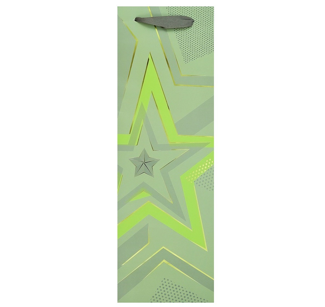 

Пакет подарочный 13 х 36 х 8,5 см Neon под бутылку, Разноцветный