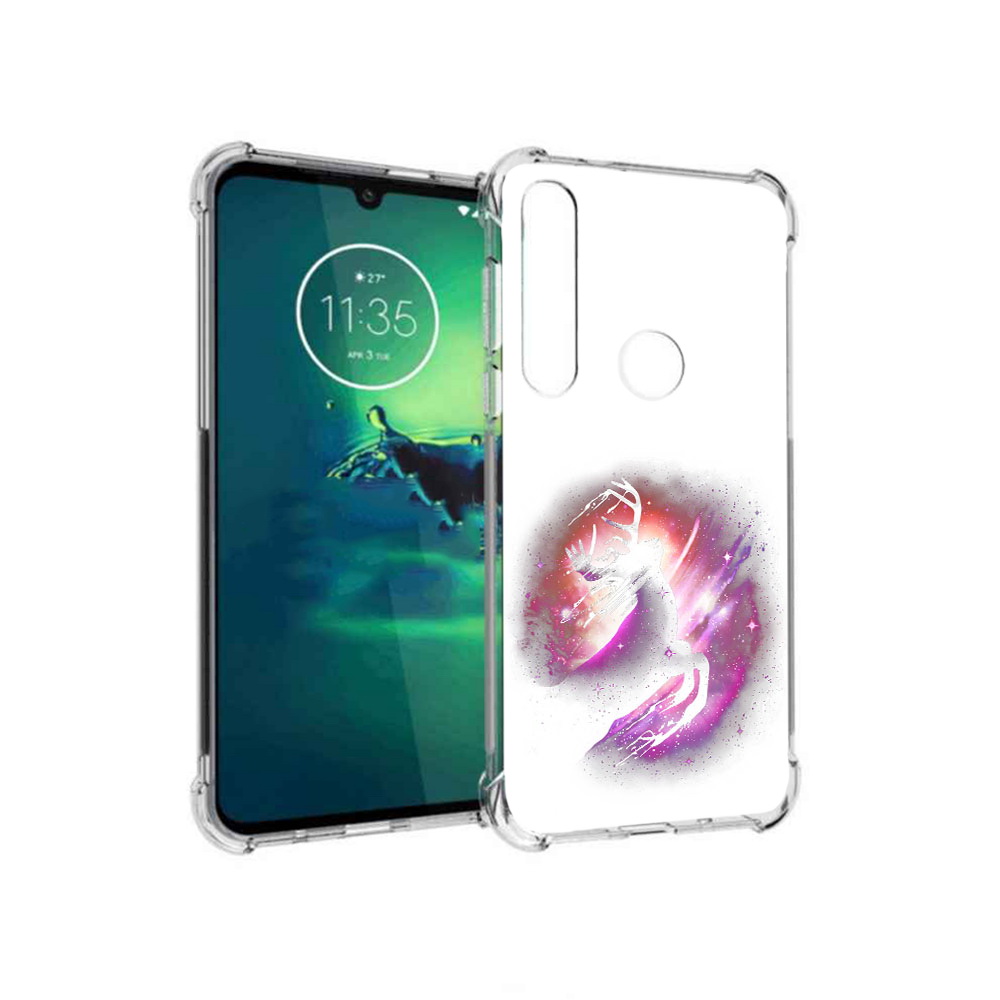 

Чехол MyPads Tocco для Motorola Moto G8 Plus звездный олень (PT227062.344.354), Прозрачный, Tocco