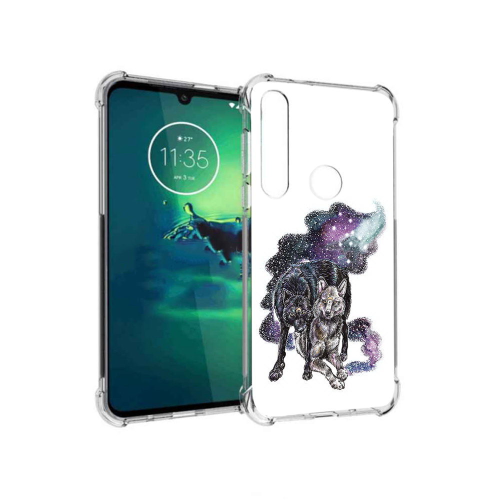 

Чехол MyPads Tocco для Motorola Moto G8 Plus звездные волки (PT227062.344.352), Прозрачный, Tocco